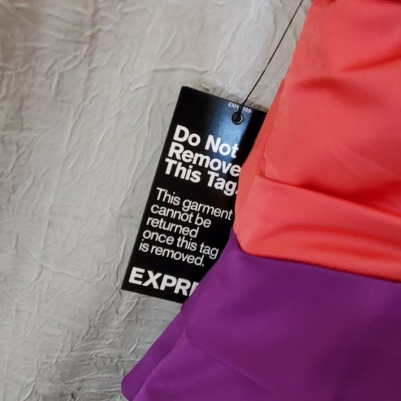 Express Rushed Mini Silk Dress - Picture 7 of 7